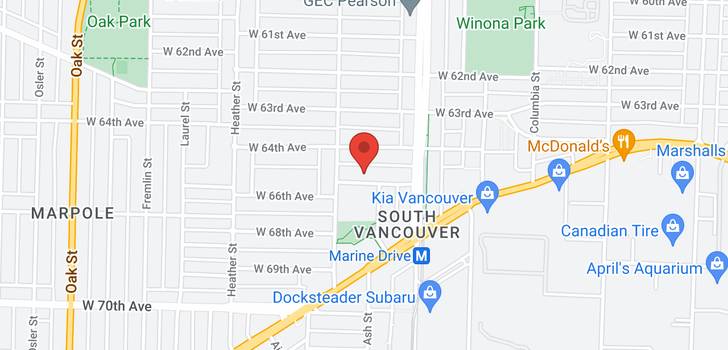 map of 561 W 65TH AVENUE